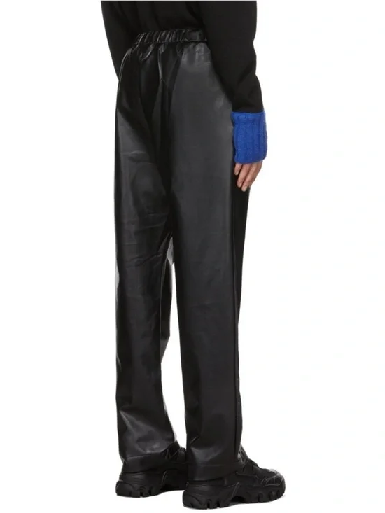 Opening Ceremony Black Faux Leather Men’s Track Pants - Picture 10 of 10